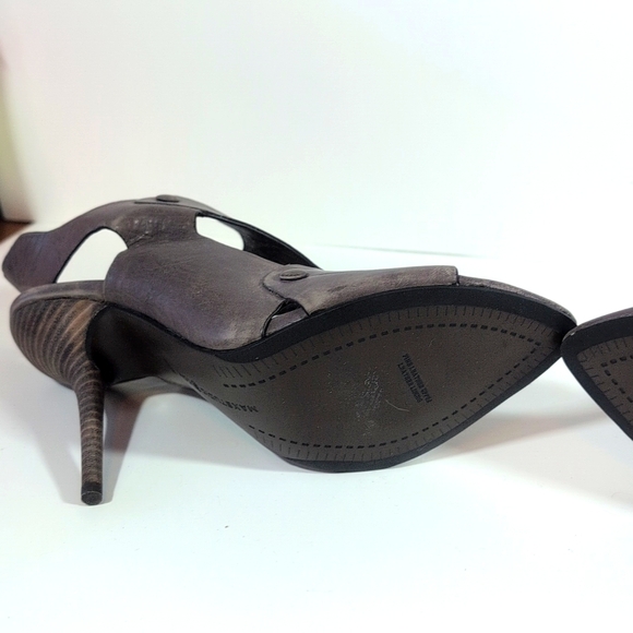 Max Studio Leather Ankle Heels Size 9.5 - Picture 6 of 11